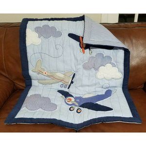 NEW Carters Take Flight Airplane Clouds Nursery Cr